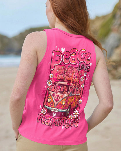 PEACE LOVE AN FLAMINGOS ALL OVER PRINT - TY0807261