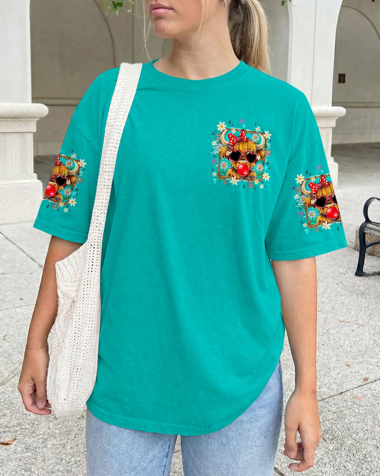 FEELIN' MOOOOVY HIGHLAND COW ALL OVER PRINT - TY0907261