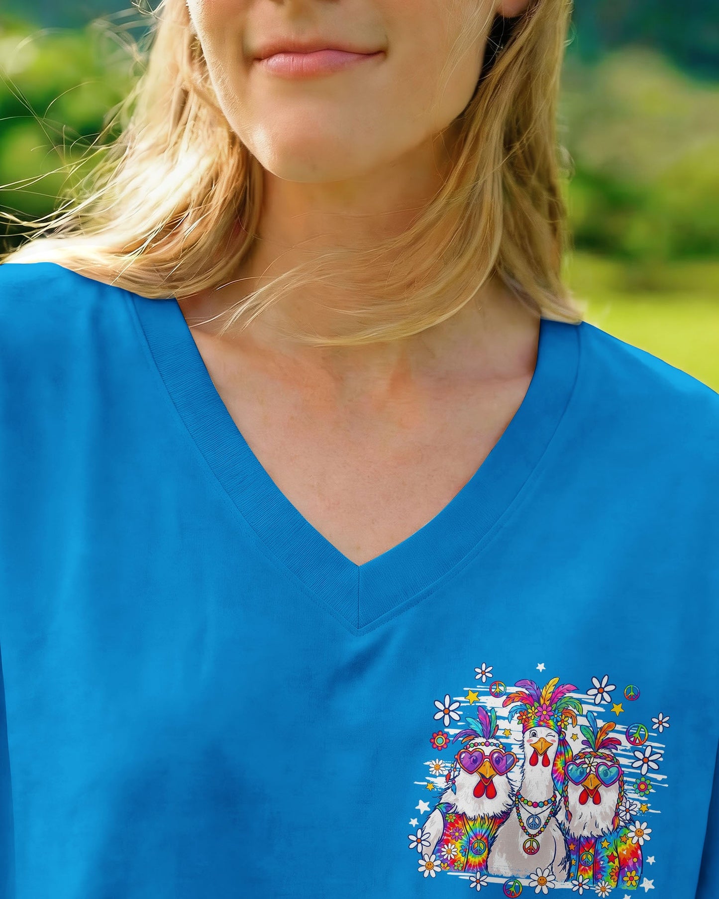 CHICKA BOOM BOOM HIPPIE CHICKEN ALL OVER PRINT - TY1306261
