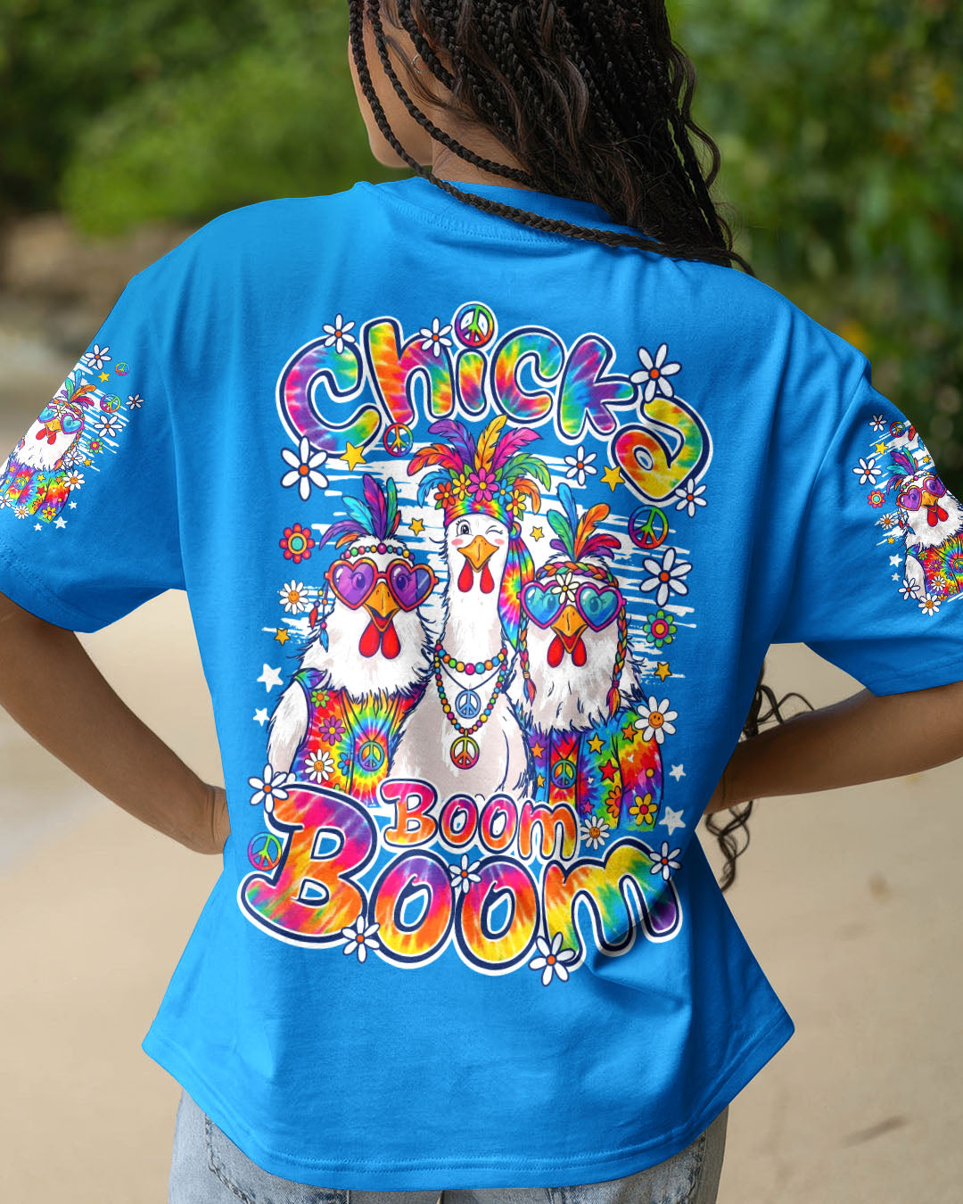 CHICKA BOOM BOOM HIPPIE CHICKEN ALL OVER PRINT - TY1306261