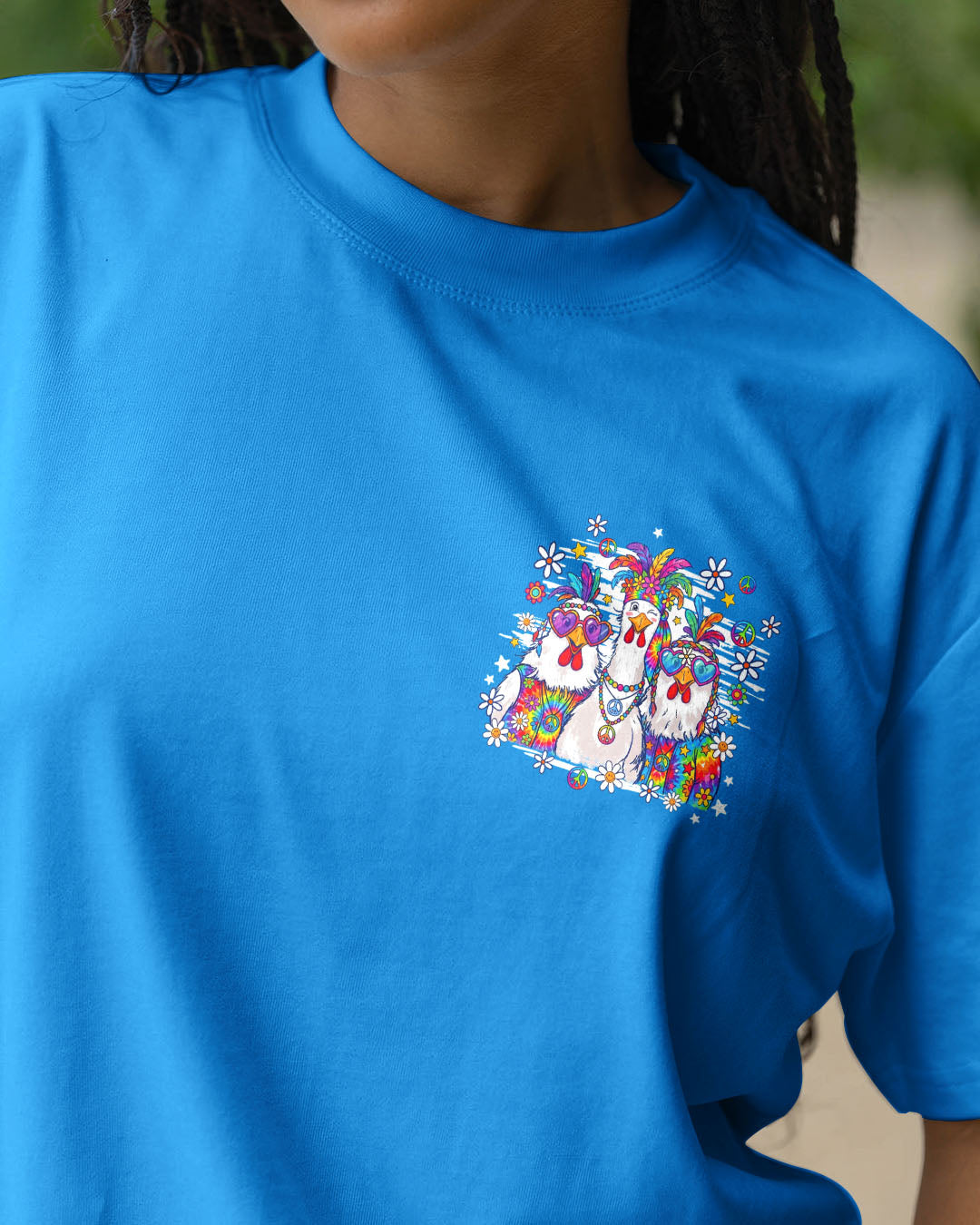 CHICKA BOOM BOOM HIPPIE CHICKEN ALL OVER PRINT - TY1306261