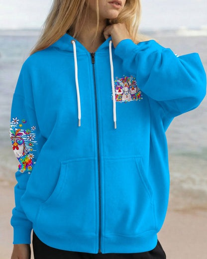 CHICKA BOOM BOOM HIPPIE CHICKEN ALL OVER PRINT - TY1306261
