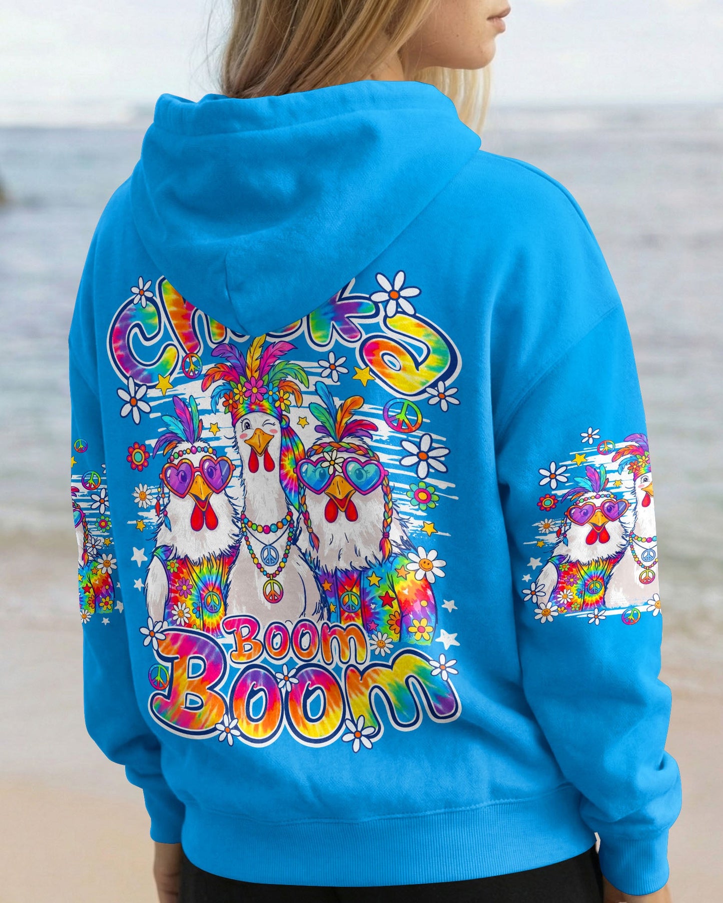 CHICKA BOOM BOOM HIPPIE CHICKEN ALL OVER PRINT - TY1306261