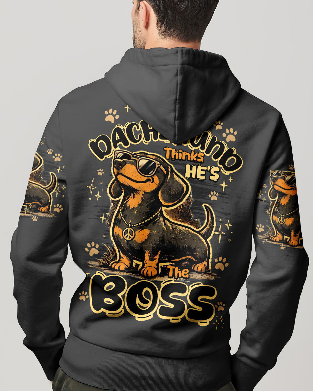 MY DACHSHUND THINKS HE'S THE BOSS DOG ALL OVER PRINT - TY1805262