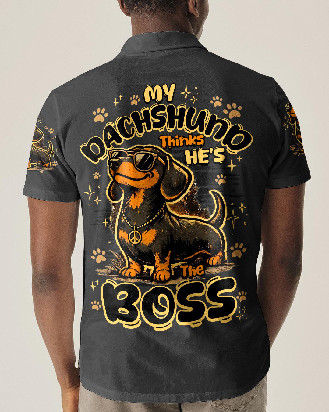 MY DACHSHUND THINKS HE'S THE BOSS DOG ALL OVER PRINT - TY1805262