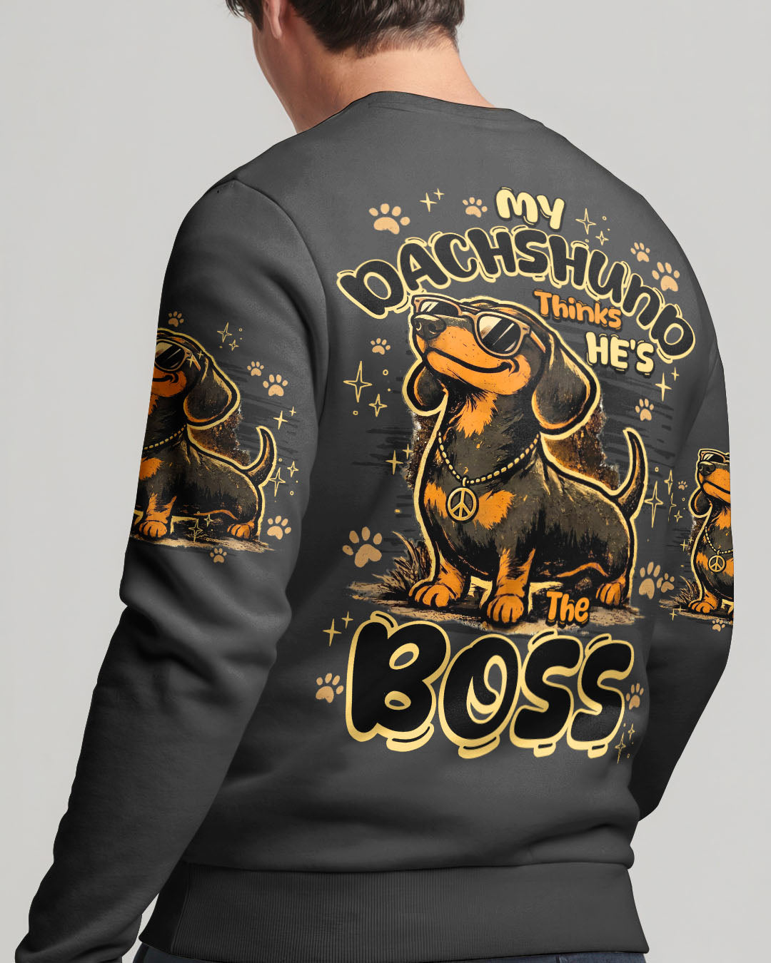 MY DACHSHUND THINKS HE'S THE BOSS DOG ALL OVER PRINT - TY1805262