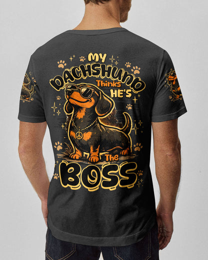 MY DACHSHUND THINKS HE'S THE BOSS DOG ALL OVER PRINT - TY1805262