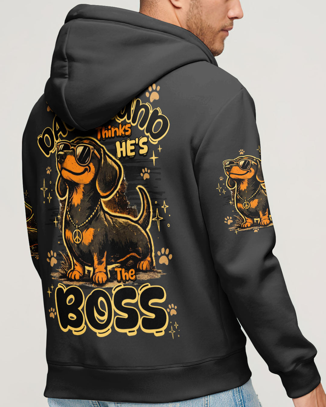 MY DACHSHUND THINKS HE'S THE BOSS DOG ALL OVER PRINT - TY1805262