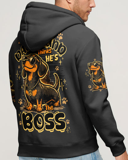 MY DACHSHUND THINKS HE'S THE BOSS DOG ALL OVER PRINT - TY1805262
