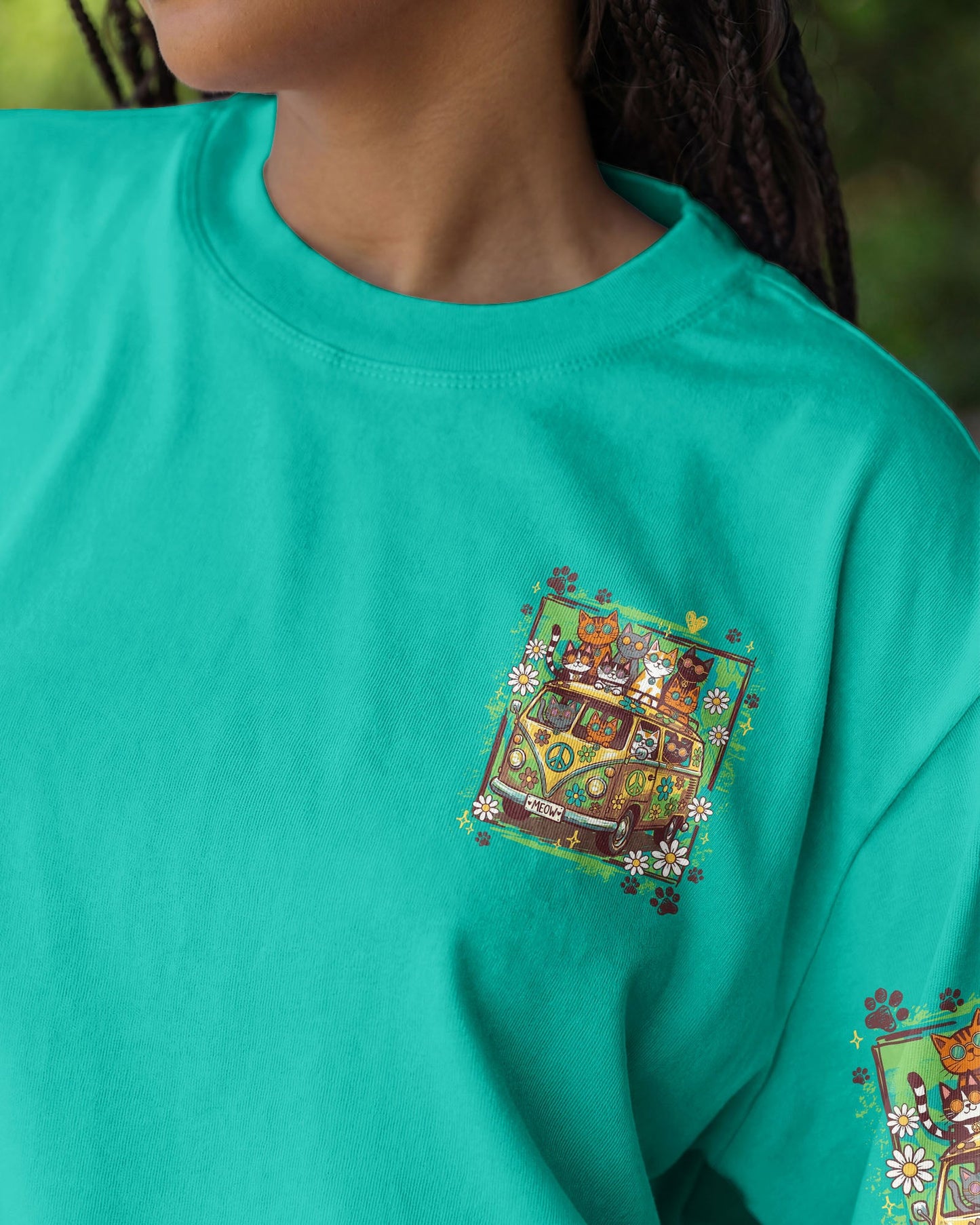 PEACE LOVE AND MEOW CATS ALL OVER PRINT - TY1906261