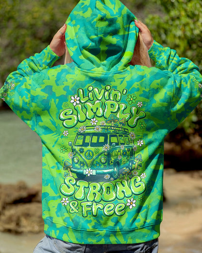 LIVING SIMPLY STRONG AND FREE ALL OVER PRINT - TY2606266