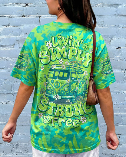 LIVING SIMPLY STRONG AND FREE ALL OVER PRINT - TY2606266