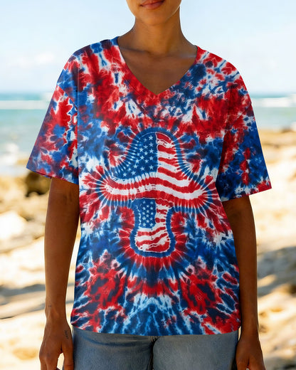 RED WHITE AND BLUE MUSHROOM ALL OVER PRINT - TYLN0104262
