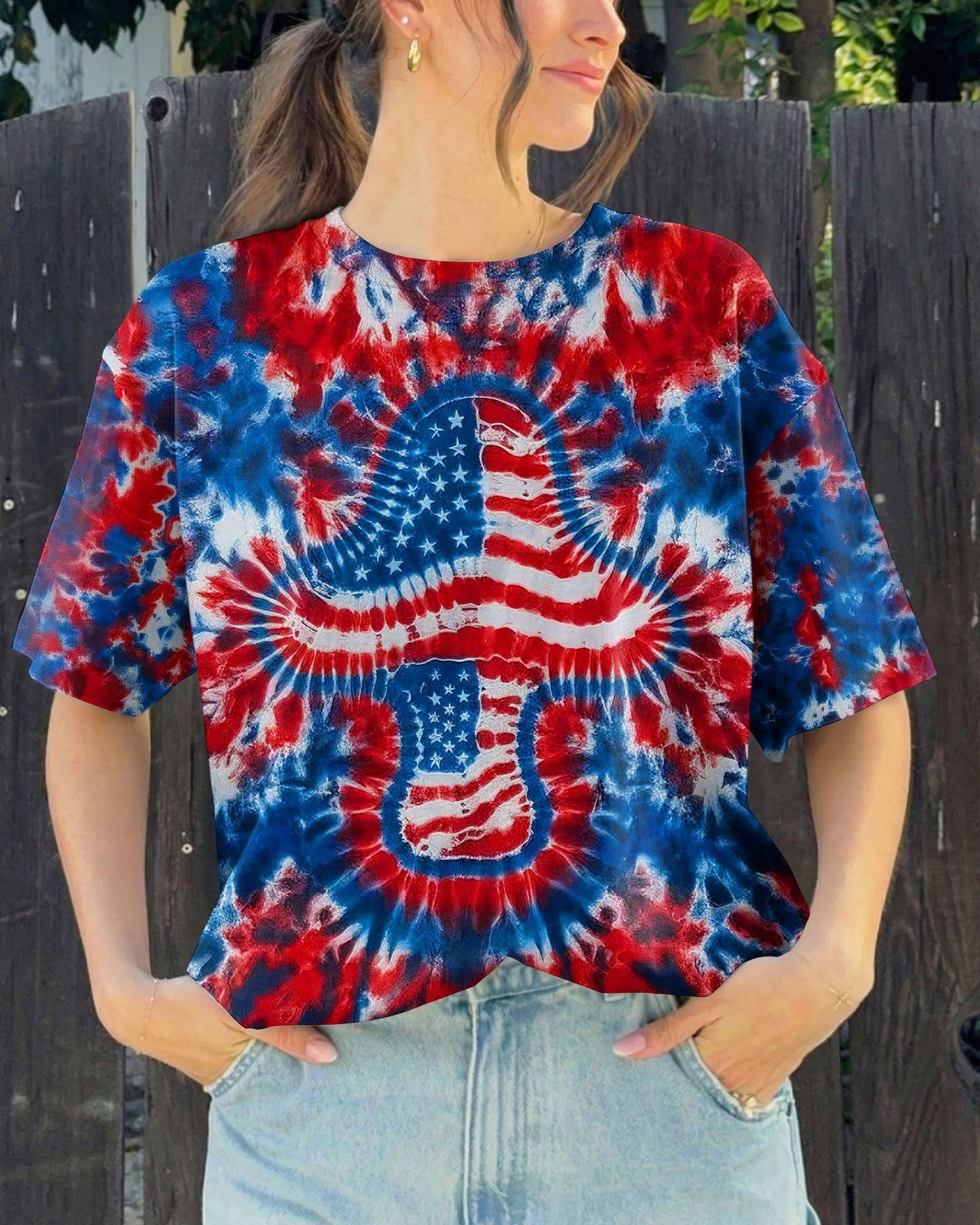 RED WHITE AND BLUE MUSHROOM ALL OVER PRINT - TYLN0104262