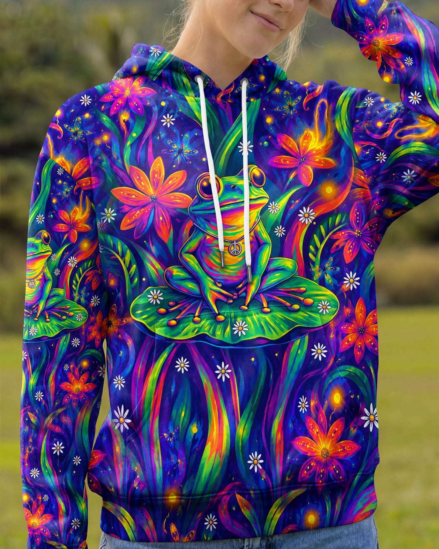 BE YOU THE WORLD WILL ADJUST FROG ALL OVER PRINT - TYLN0506261