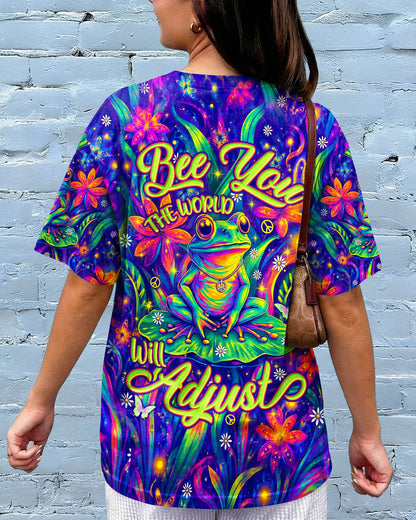 BE YOU THE WORLD WILL ADJUST FROG ALL OVER PRINT - TYLN0506261