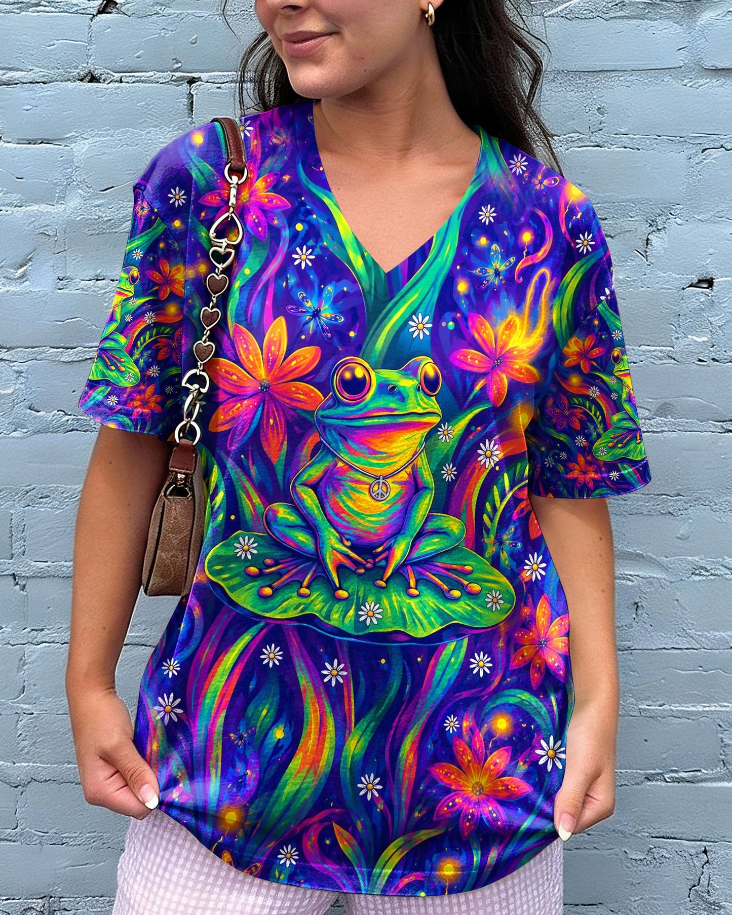 BE YOU THE WORLD WILL ADJUST FROG ALL OVER PRINT - TYLN0506261