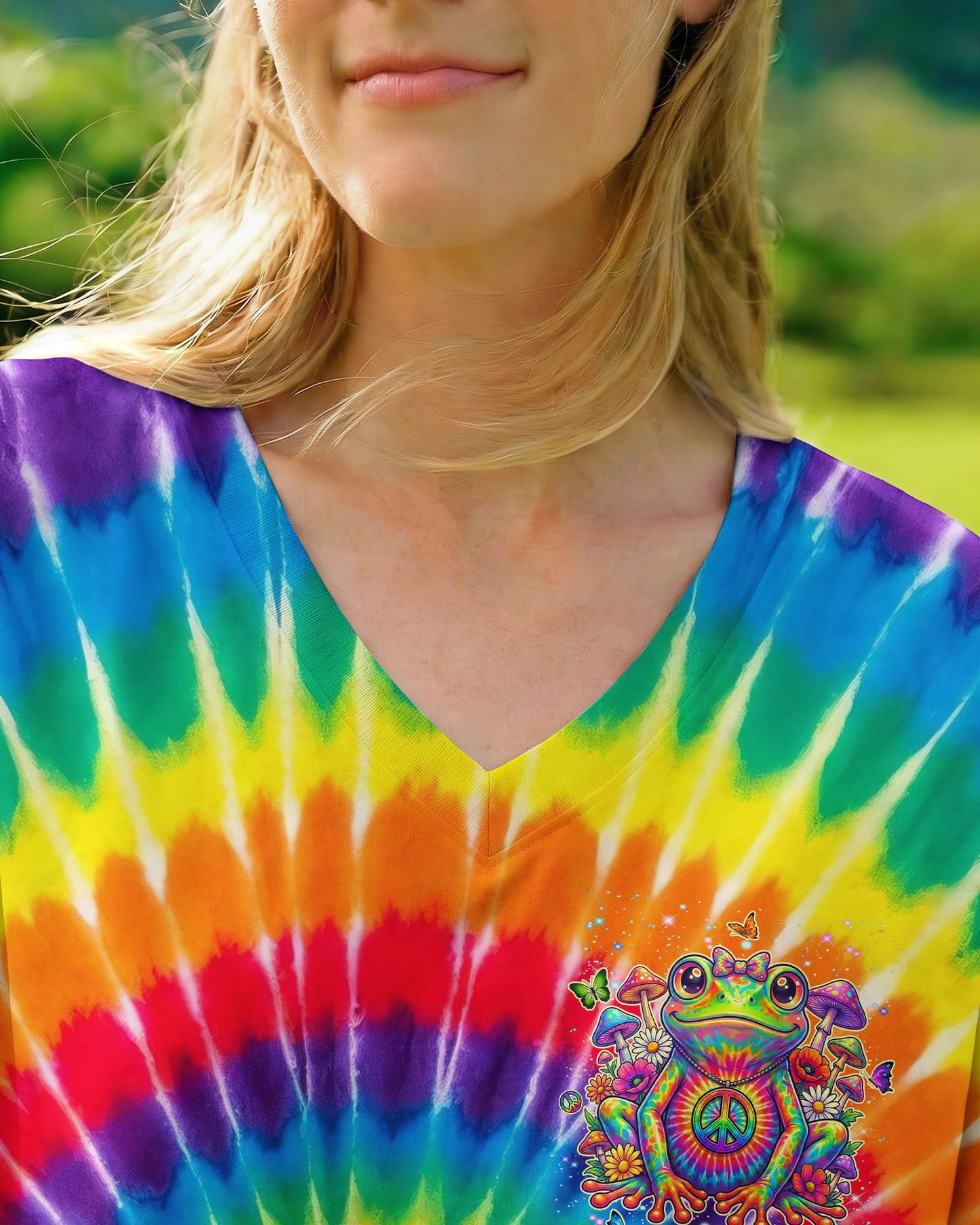 BE YOU THE WORLD WILL ADJUST FROG COLORFUL ALL OVER PRINT - TYLN1105262