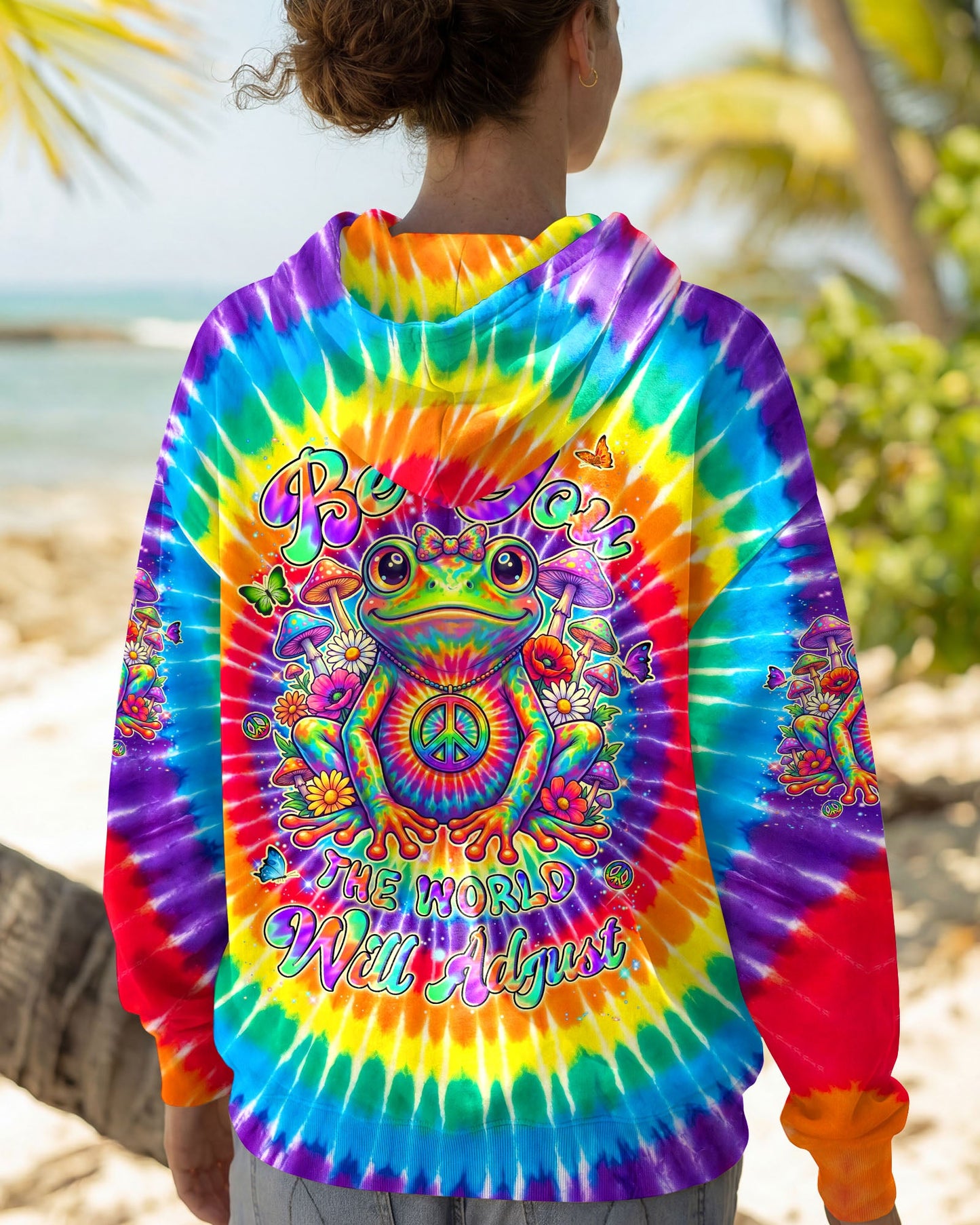 BE YOU THE WORLD WILL ADJUST FROG COLORFUL ALL OVER PRINT - TYLN1105262
