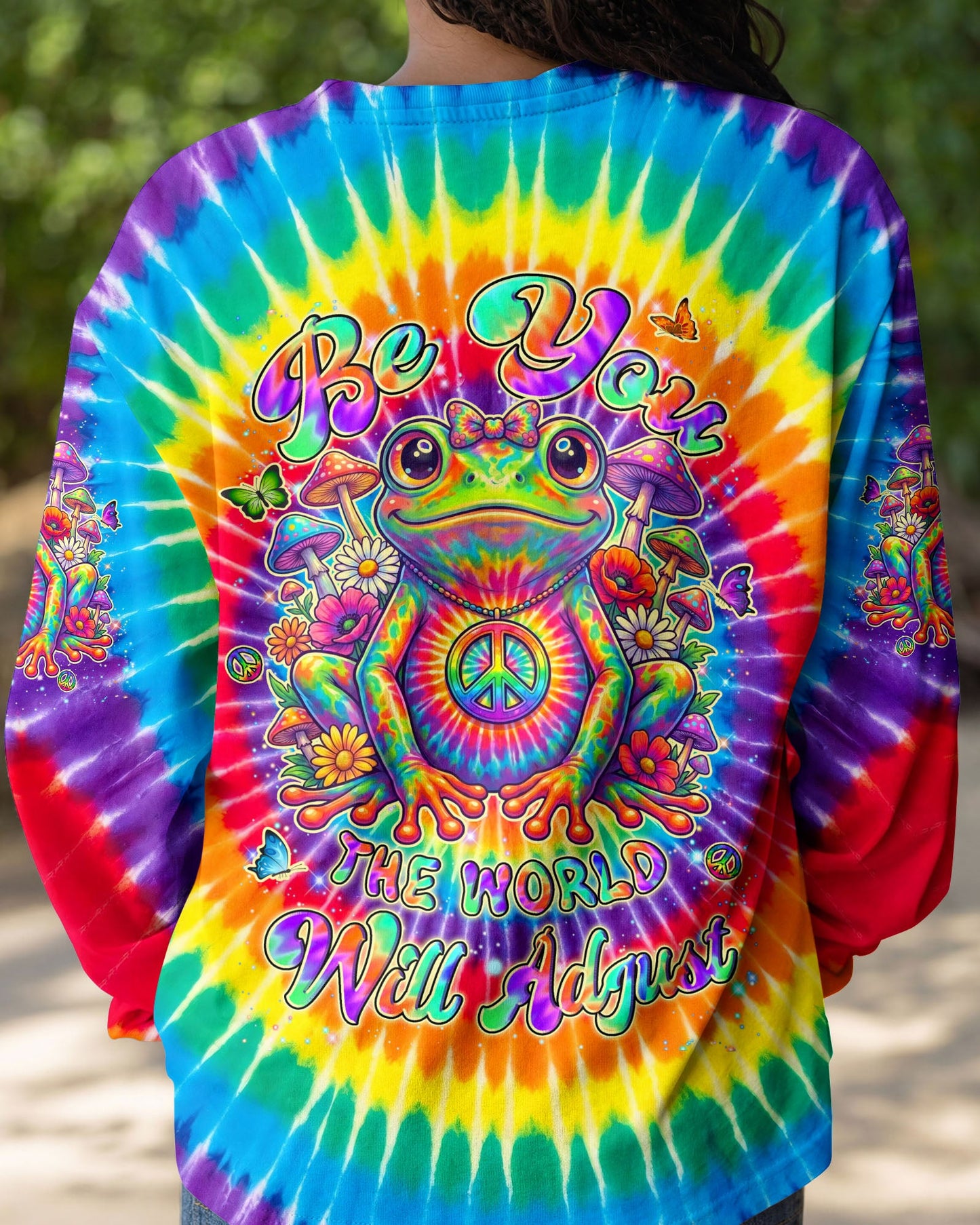 BE YOU THE WORLD WILL ADJUST FROG COLORFUL ALL OVER PRINT - TYLN1105262