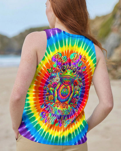 BE YOU THE WORLD WILL ADJUST FROG COLORFUL ALL OVER PRINT - TYLN1105262