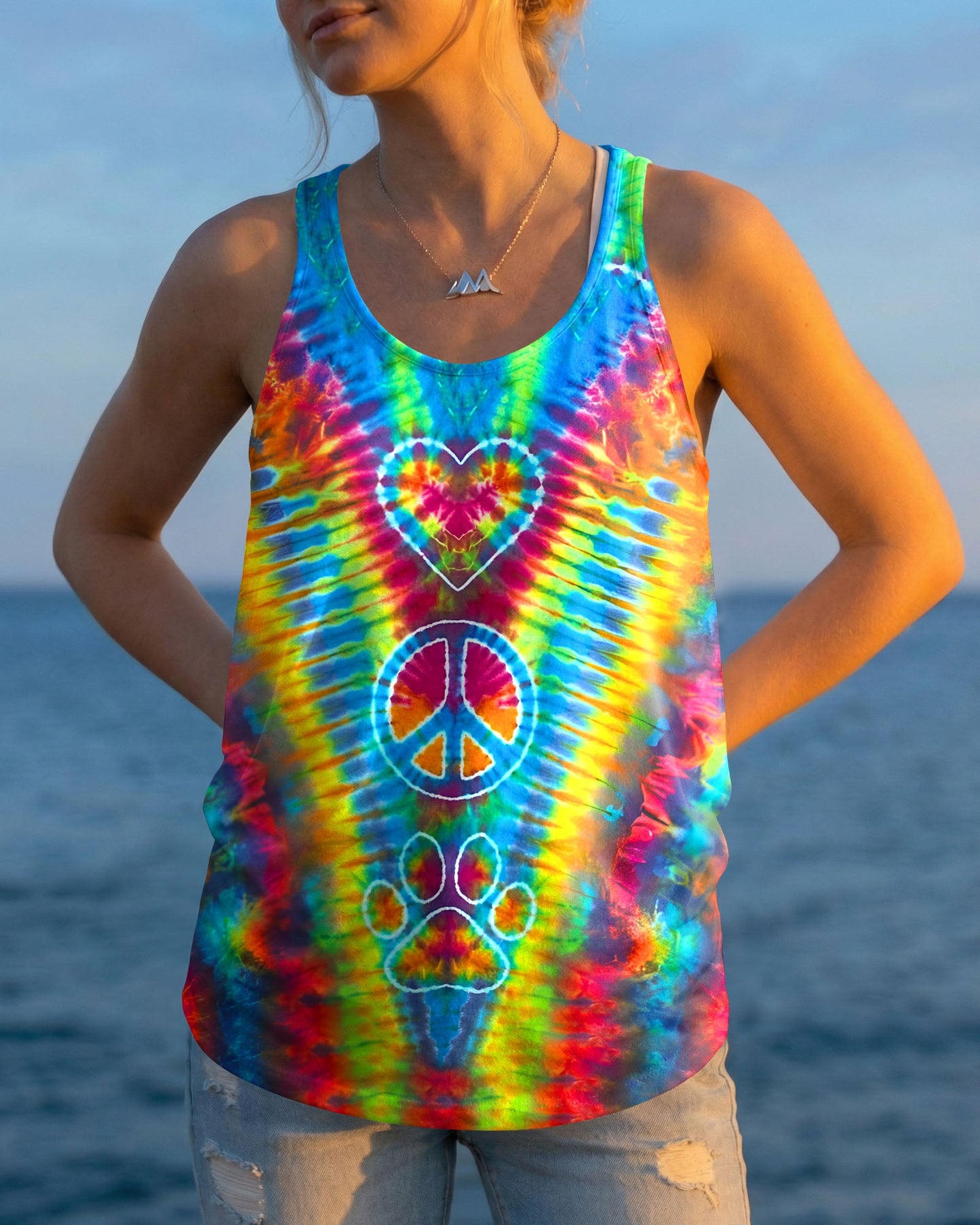 PEACE HEART PAW COLORFUL ALL OVER PRINT - TYLN1404262