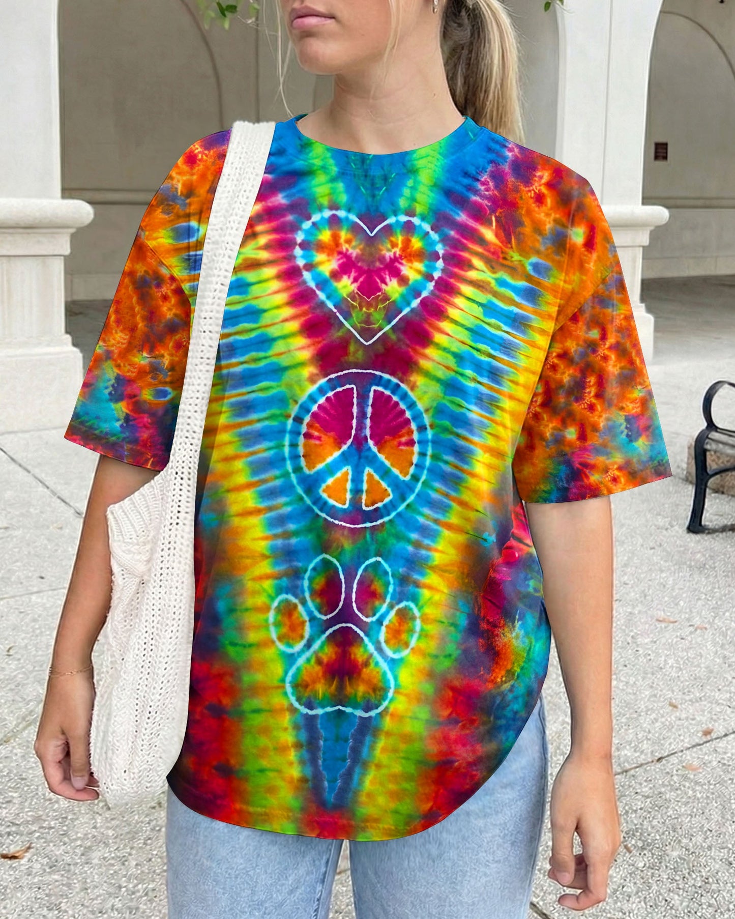 PEACE HEART PAW COLORFUL ALL OVER PRINT - TYLN1404262