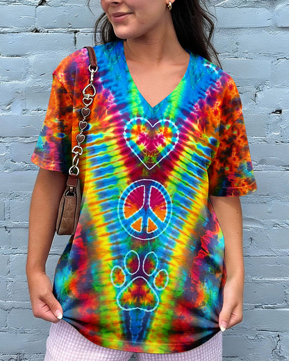 PEACE HEART PAW COLORFUL ALL OVER PRINT - TYLN1404262