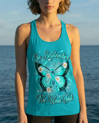 IN SEPTEMBER WE WEAR TEAL OVARIAN CANCER AWARENESS ALL OVER PRINT - TYLN1407262