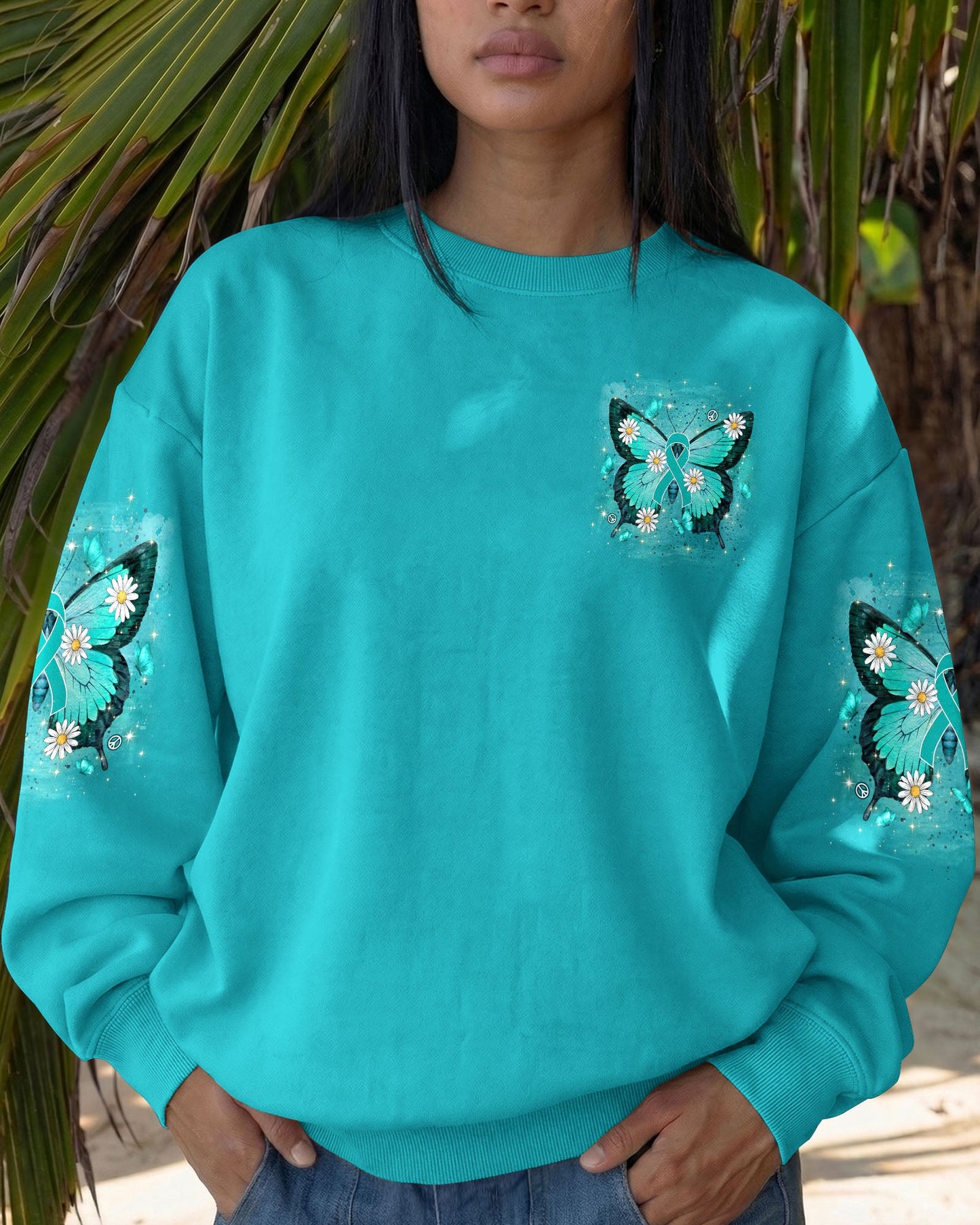 IN SEPTEMBER WE WEAR TEAL OVARIAN CANCER AWARENESS ALL OVER PRINT - TYLN1407262