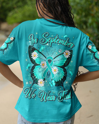 IN SEPTEMBER WE WEAR TEAL OVARIAN CANCER AWARENESS ALL OVER PRINT - TYLN1407262