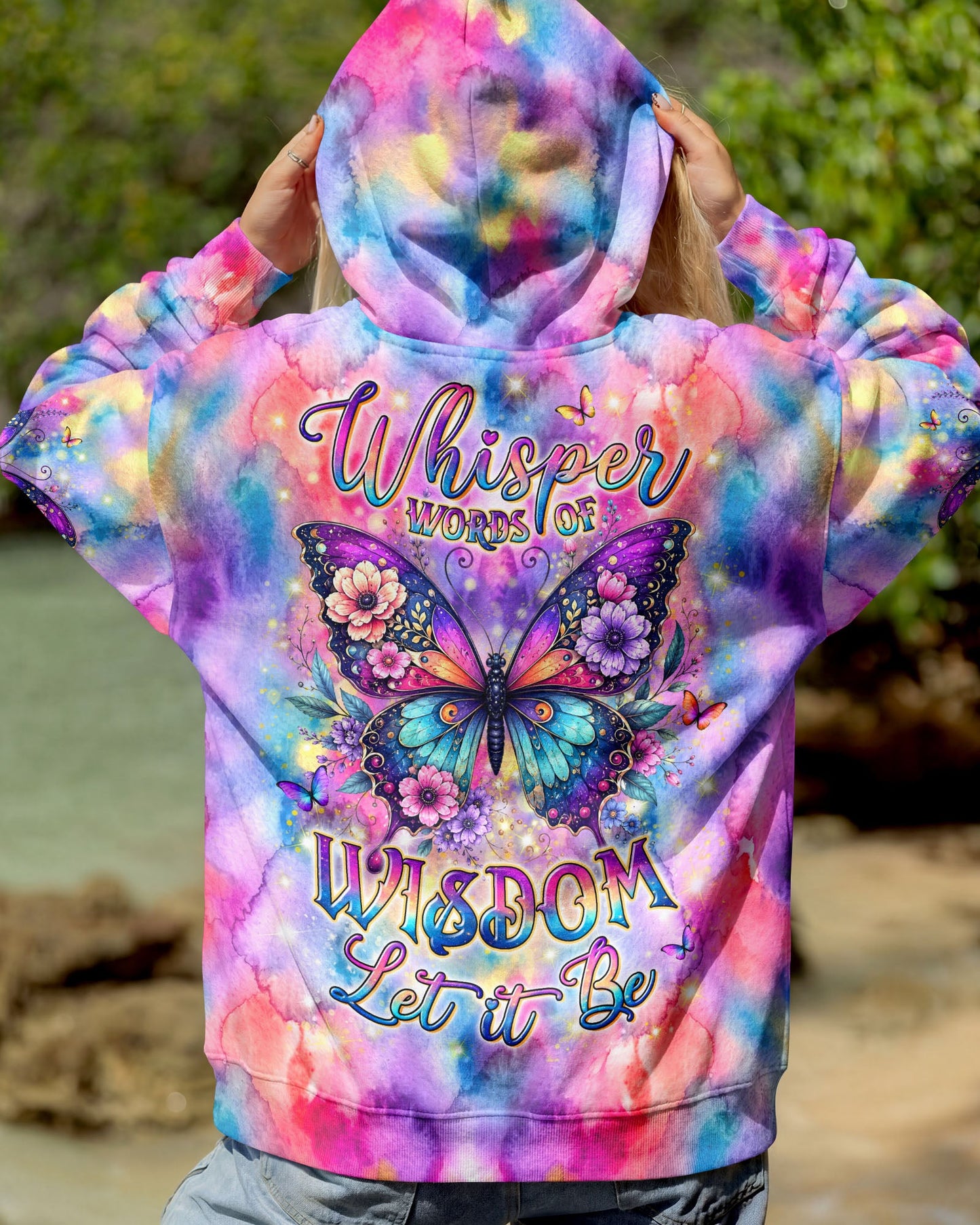 WHISPER WORDS OF WISDOM LET IT BE BUTTERFLY ALL OVER PRINT - TYLN2506261