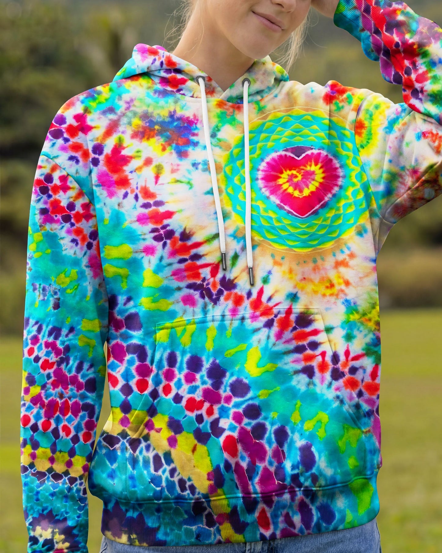 MANDALA HEART COLORFUL ALL OVER PRINT - TYPQ0304262