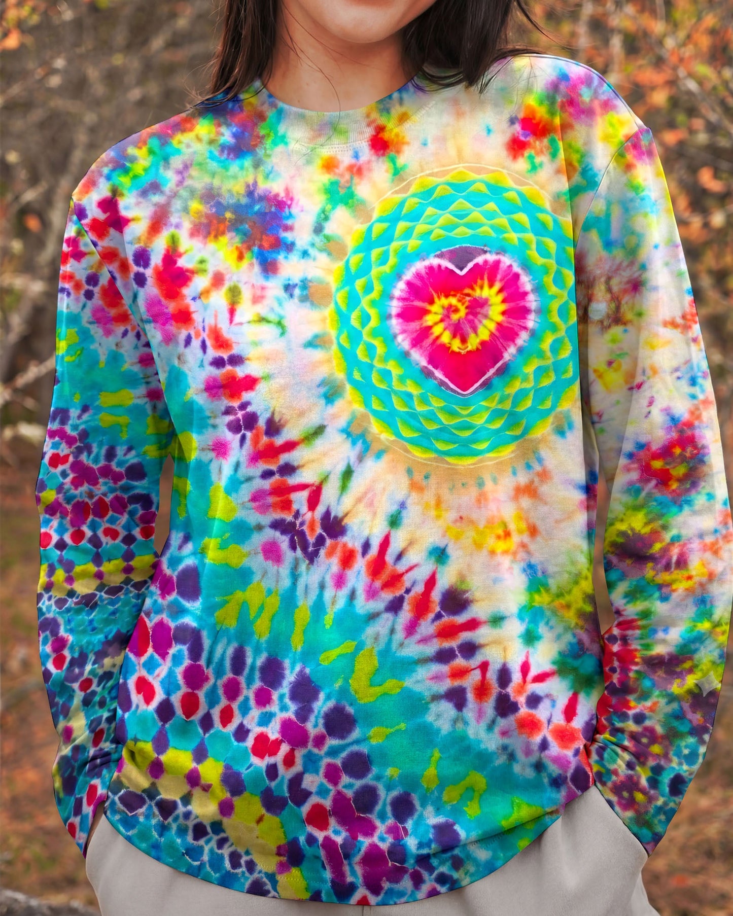 MANDALA HEART COLORFUL ALL OVER PRINT - TYPQ0304262