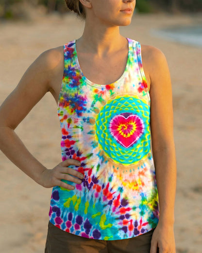 MANDALA HEART COLORFUL ALL OVER PRINT - TYPQ0304262