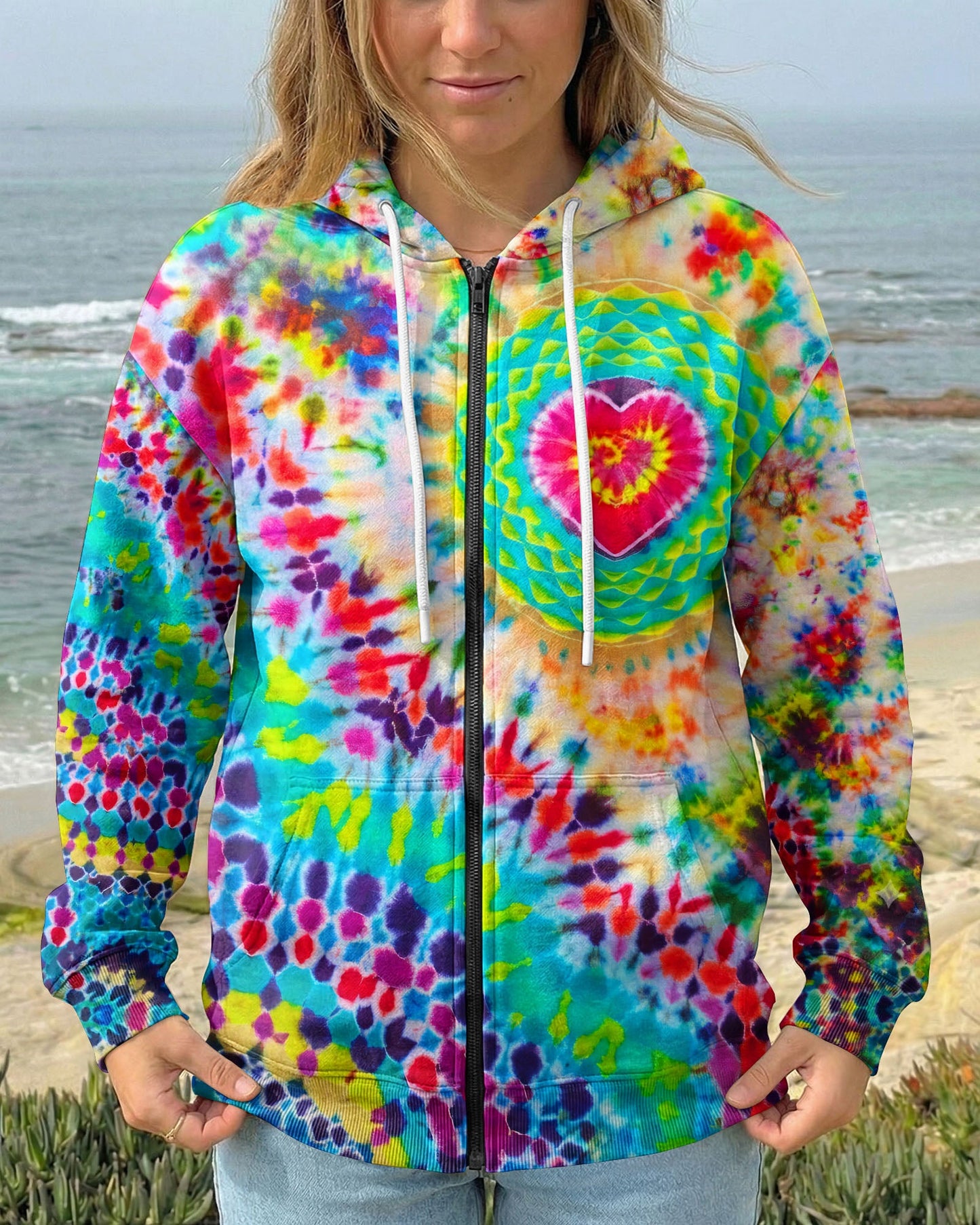 MANDALA HEART COLORFUL ALL OVER PRINT - TYPQ0304262