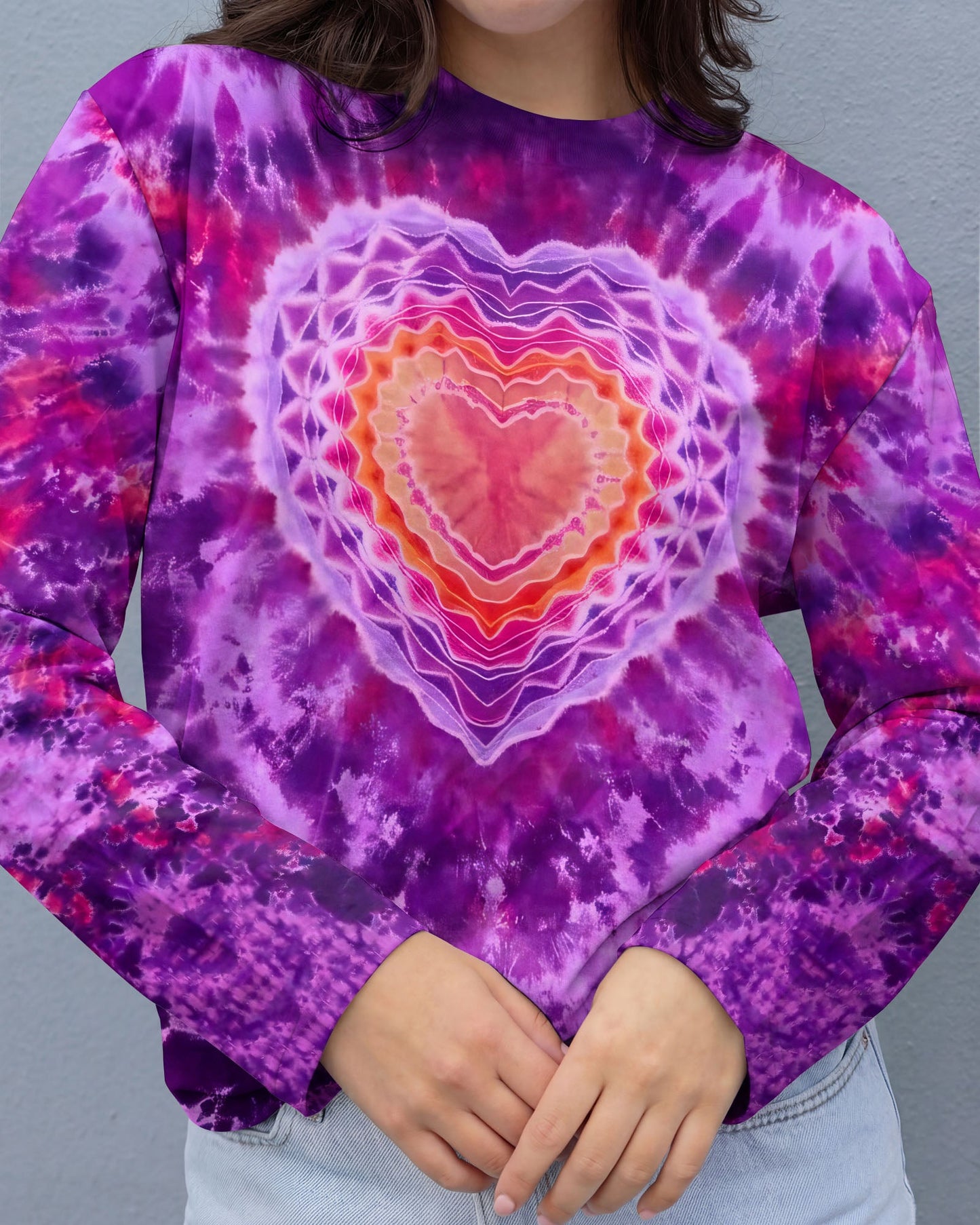 PURPLE PINK MANDALA HEART ALL OVER PRINT - TYPQ0604062