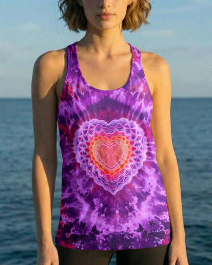 PURPLE PINK MANDALA HEART ALL OVER PRINT - TYPQ0604062