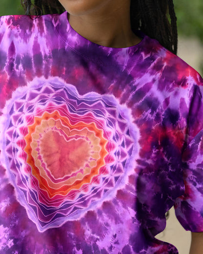 PURPLE PINK MANDALA HEART ALL OVER PRINT - TYPQ0604062