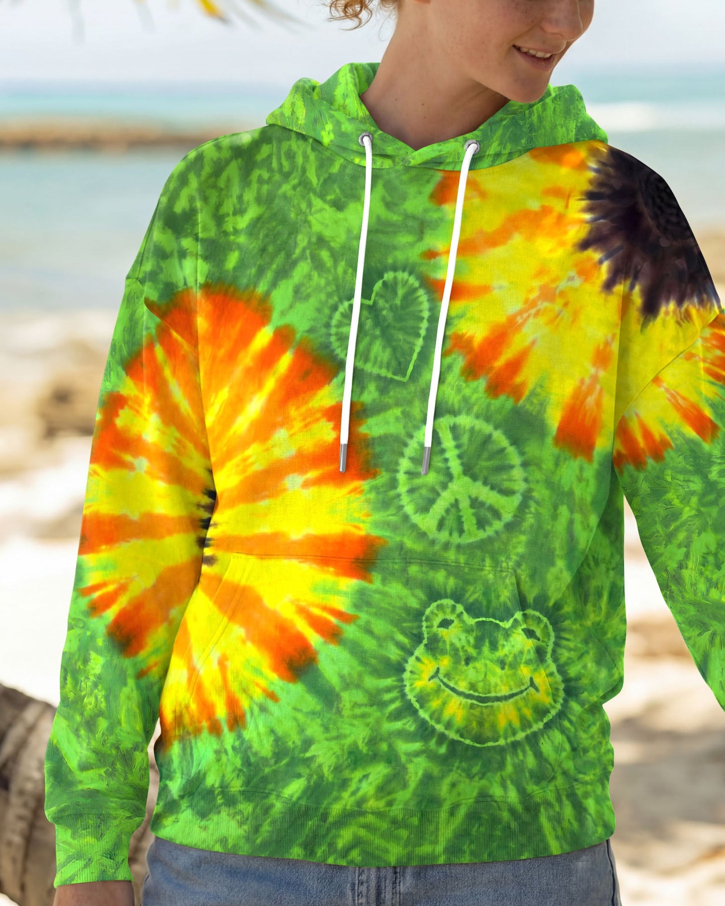 FLOWER PEACE LOVE FROG ALL OVER PRINT - TYPQ1504261