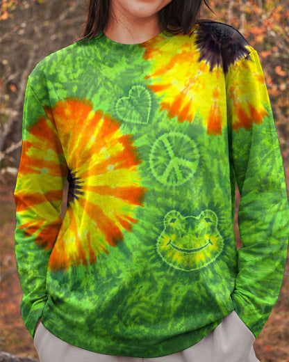 FLOWER PEACE LOVE FROG ALL OVER PRINT - TYPQ1504261