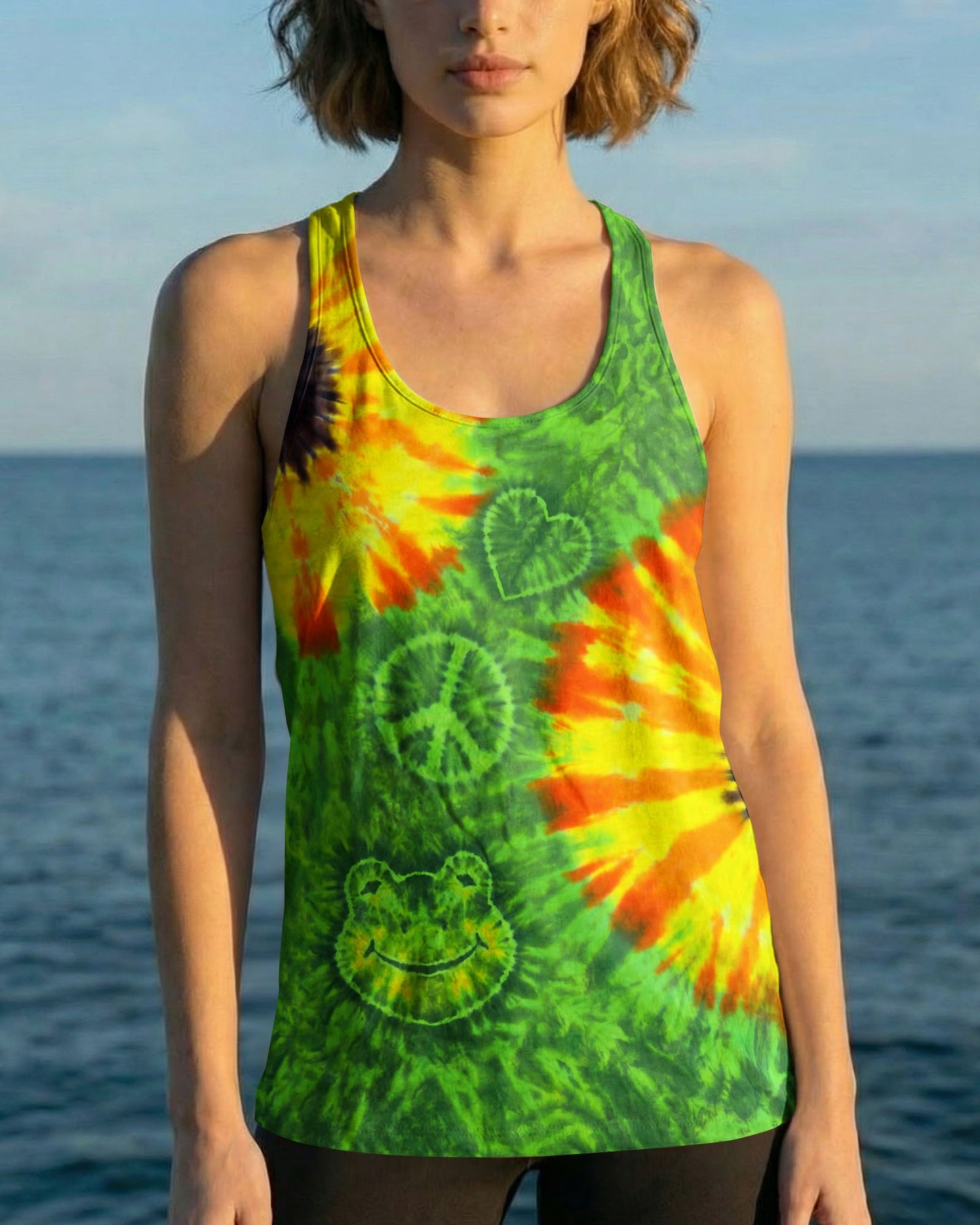 FLOWER PEACE LOVE FROG ALL OVER PRINT - TYPQ1504261
