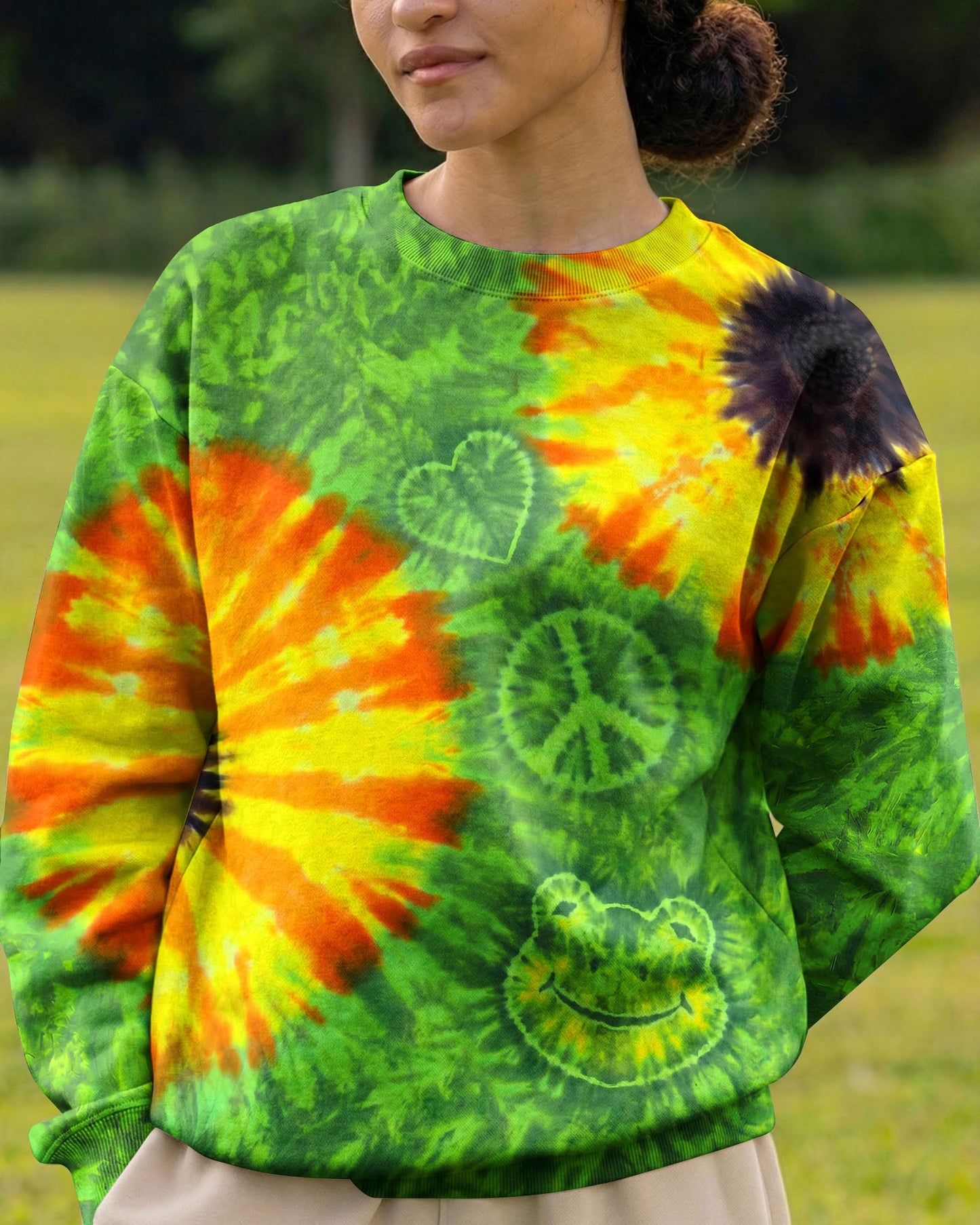 FLOWER PEACE LOVE FROG ALL OVER PRINT - TYPQ1504261