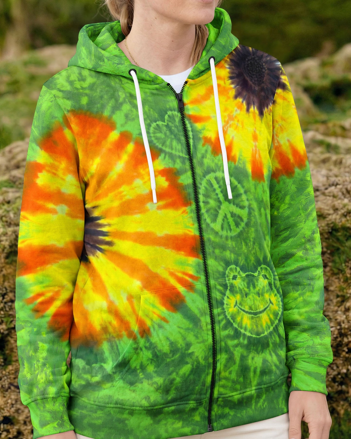 FLOWER PEACE LOVE FROG ALL OVER PRINT - TYPQ1504261