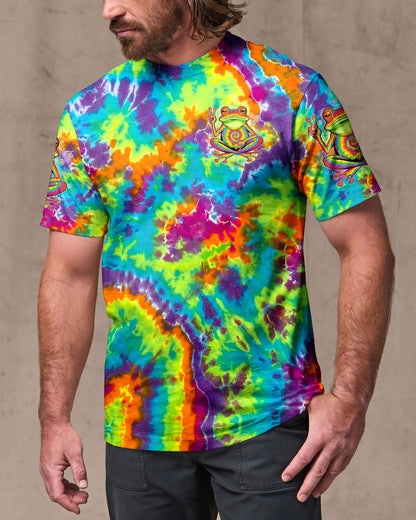 JUST BREATHE COLORFUL FROG ALL OVER PRINT - TYPQ2906261