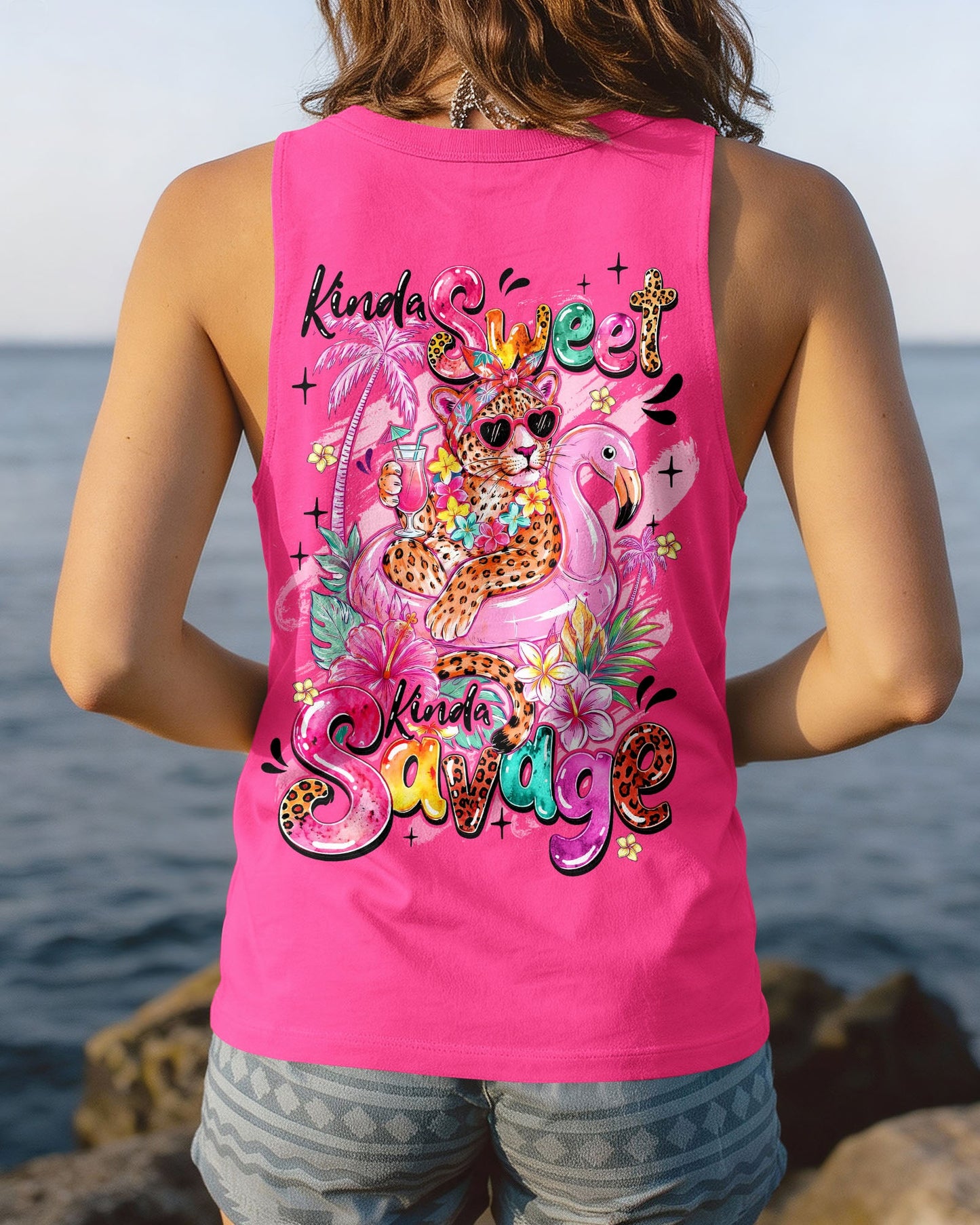 KINDA SWEET KINDA SAVAGE LEOPARD ALL OVER PRINT - TYQY0107262