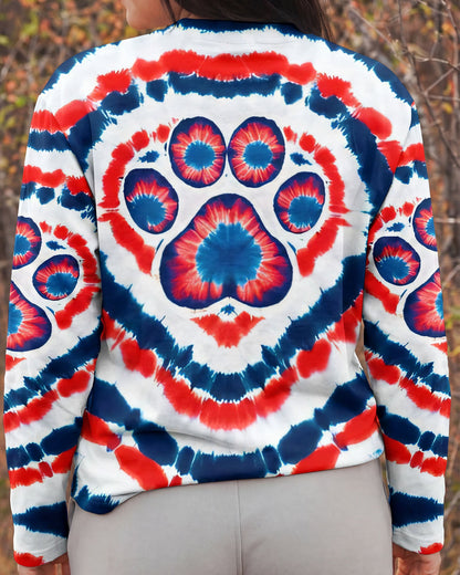 HEART PAW RED WHITE AND BLUE ALL OVER PRINT - TYQY02042531