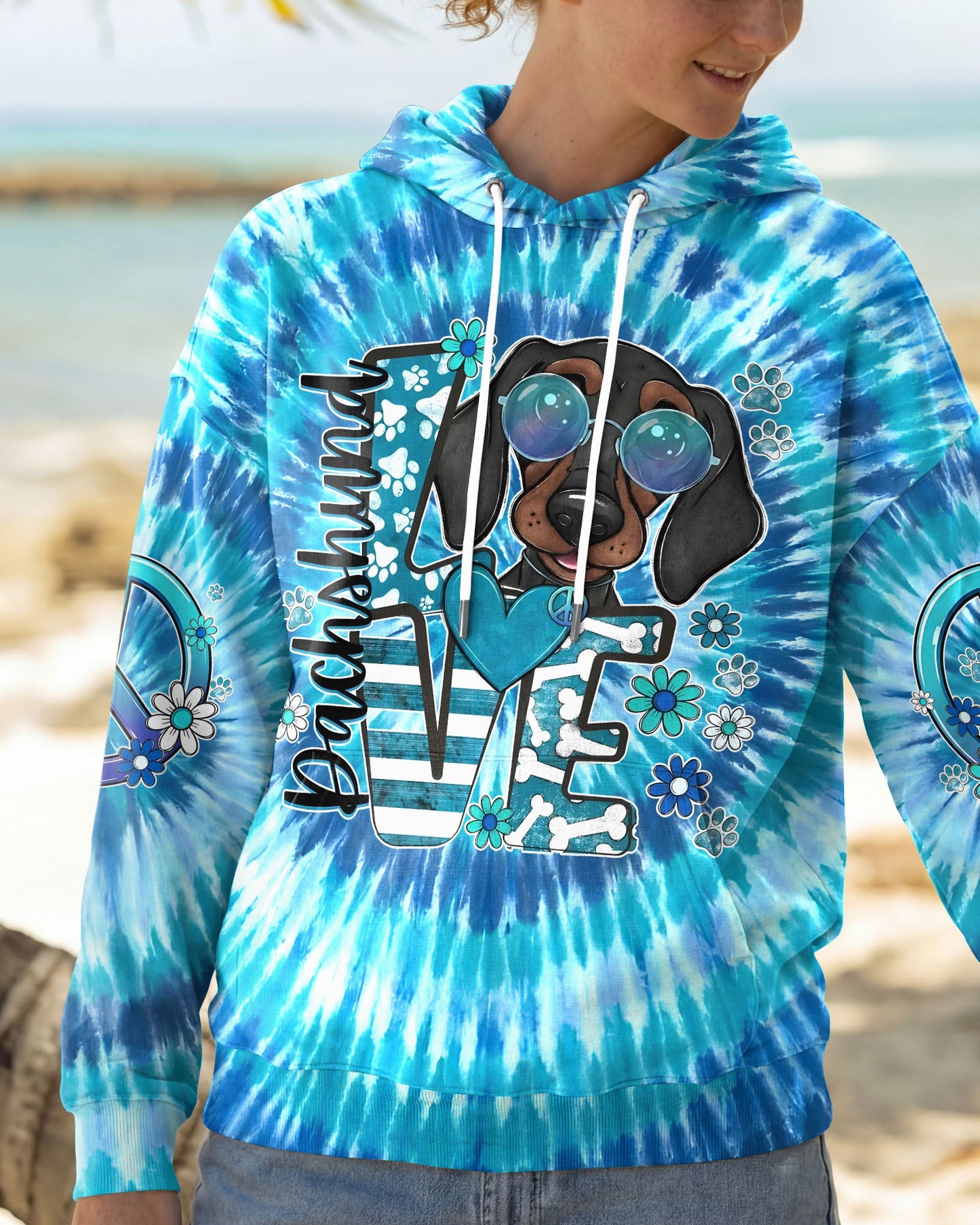 DACHSHUND LOVE DOG ALL OVER PRINT - TYQY0206263