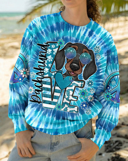 DACHSHUND LOVE DOG ALL OVER PRINT - TYQY0206263