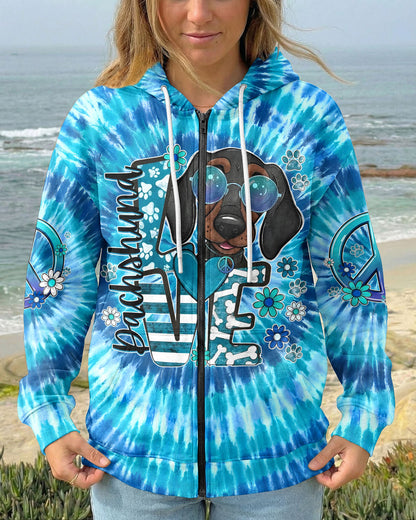 DACHSHUND LOVE DOG ALL OVER PRINT - TYQY0206263